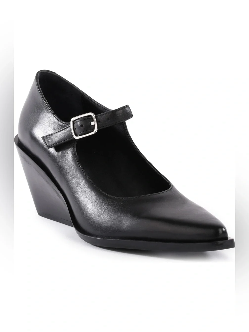 Seychelles Sparks Genuine Leather Wedge Mary Jane Pumps Size 6.5